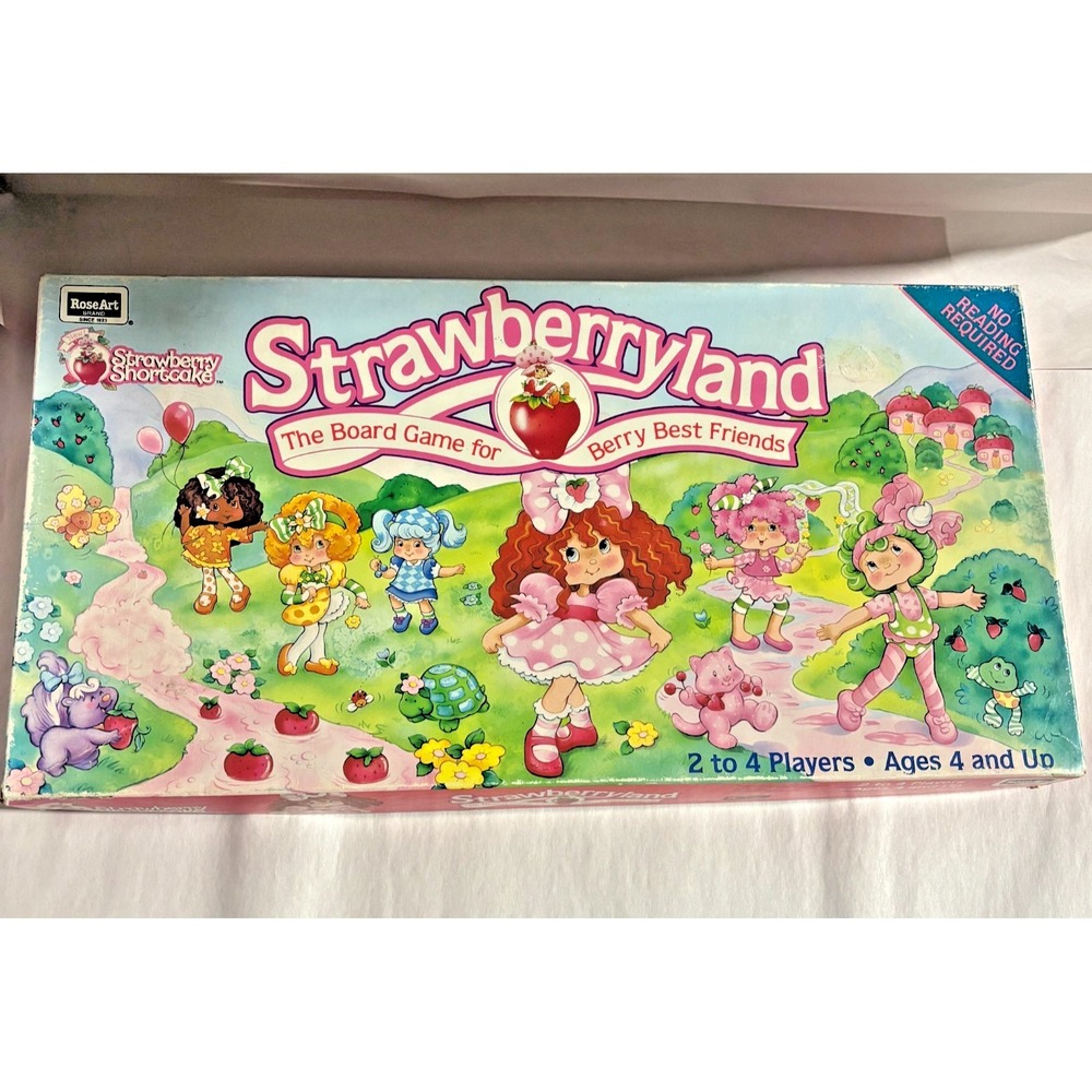 Vintage RoseArt Strawberryland Strawberry Shortcake Board Game 1992 Complete